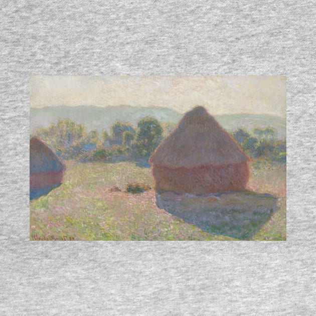 Haystacks, Midday by Claude Monet by Classic Art Stall